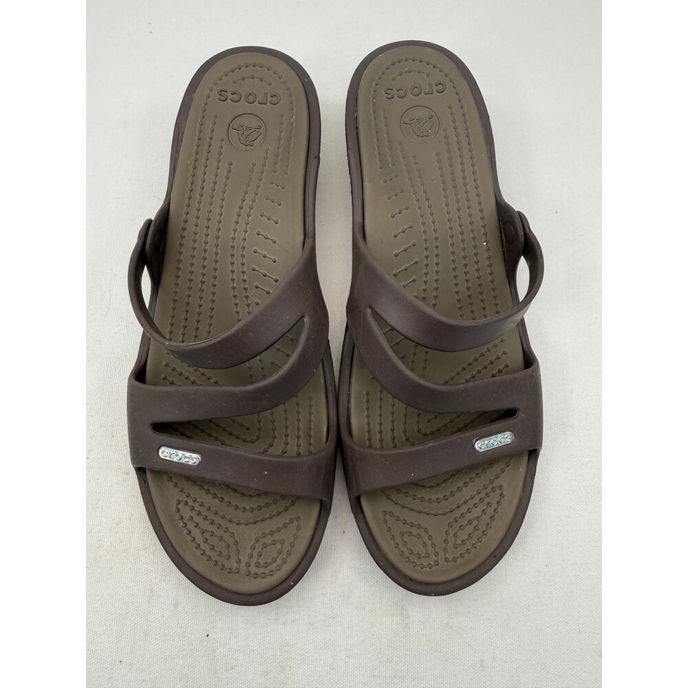 Crocs Patricia Brown Strappy Comfort Sandals Size 11 Women’s